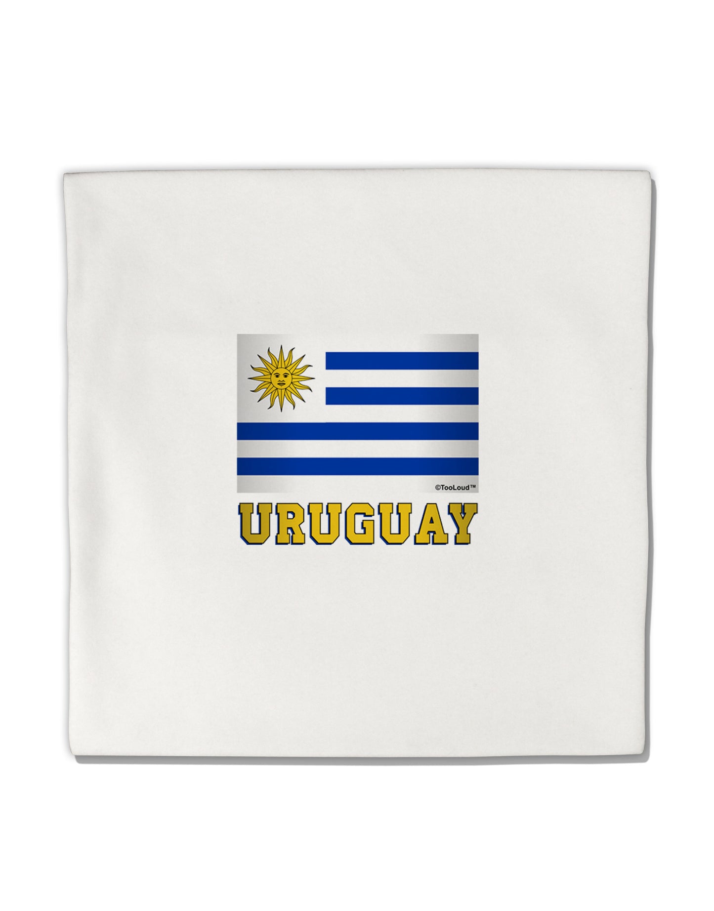 Uruguay Flag Micro Fleece 14"x14" Pillow Sham-Pillow Sham-TooLoud-White-Davson Sales