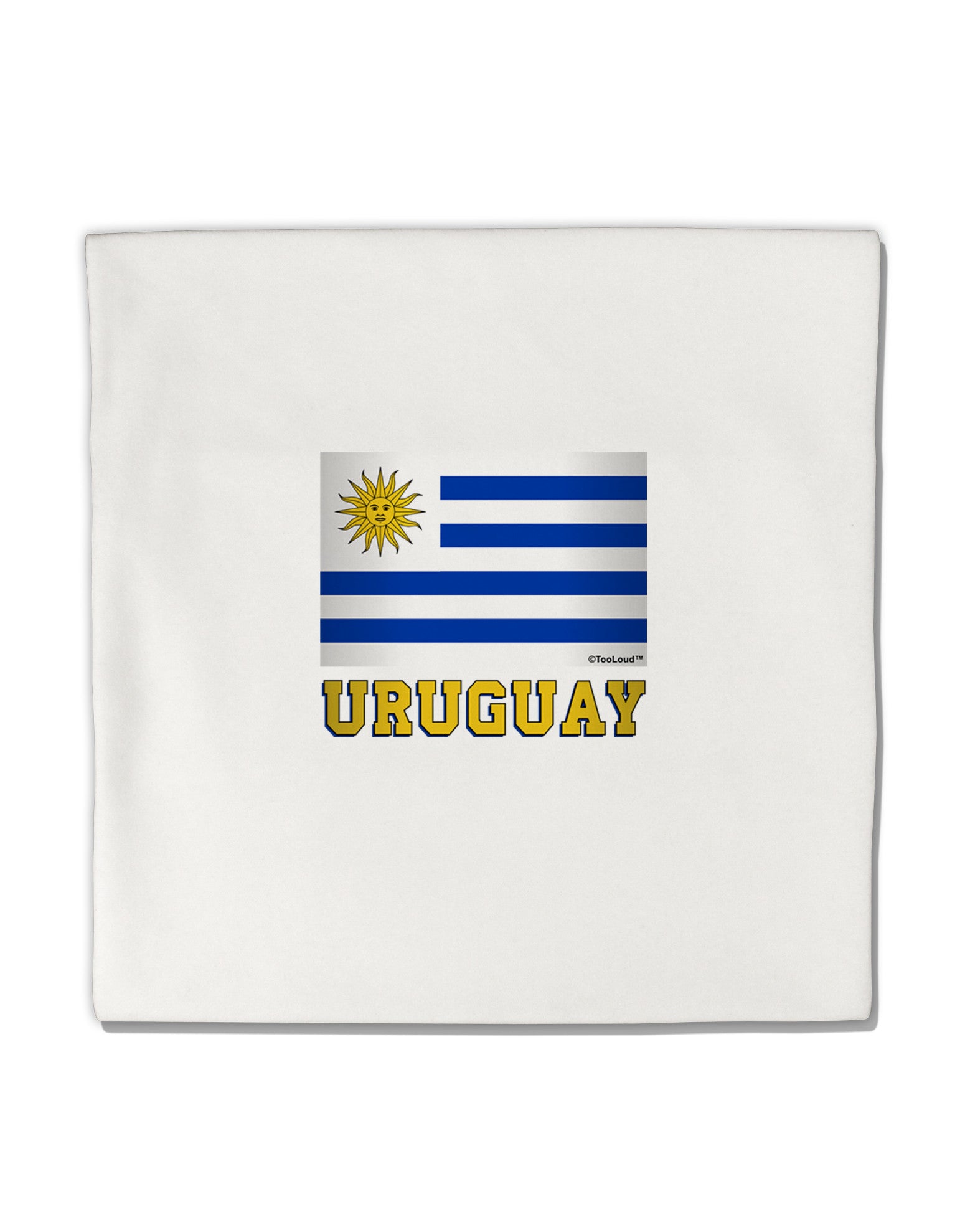 Uruguay Flag Micro Fleece 14"x14" Pillow Sham-Pillow Sham-TooLoud-White-Davson Sales