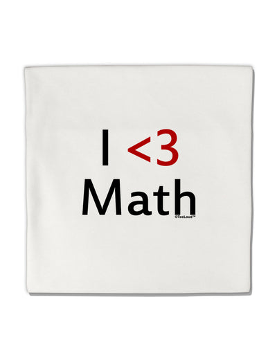 I Heart Math Micro Fleece 14&#x22;x14&#x22; Pillow Sham by TooLoud-Pillow Sham-TooLoud-White-Davson Sales