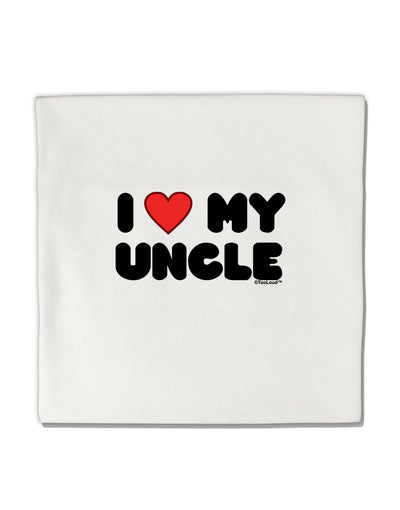 I Heart My Uncle Micro Fleece 14&#x22;x14&#x22; Pillow Sham by TooLoud-Pillow Sham-TooLoud-White-Davson Sales