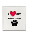 I Heart My Great Dane Micro Fleece 14&#x22;x14&#x22; Pillow Sham by TooLoud-TooLoud-White-Davson Sales