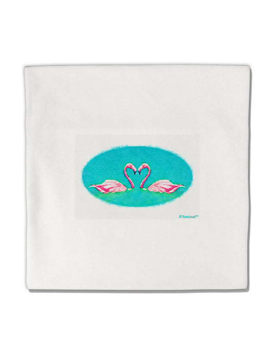 Love Birds - Flamingos Watercolor Micro Fleece 14"x14" Pillow Sham-Pillow Sham-TooLoud-White-Davson Sales