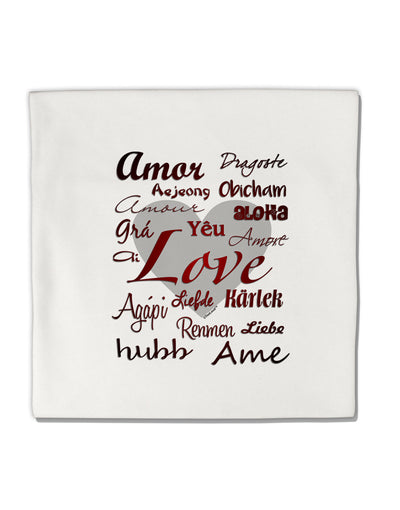 Love Languages Micro Fleece 14&#x22;x14&#x22; Pillow Sham by TooLoud-Pillow Sham-TooLoud-White-Davson Sales