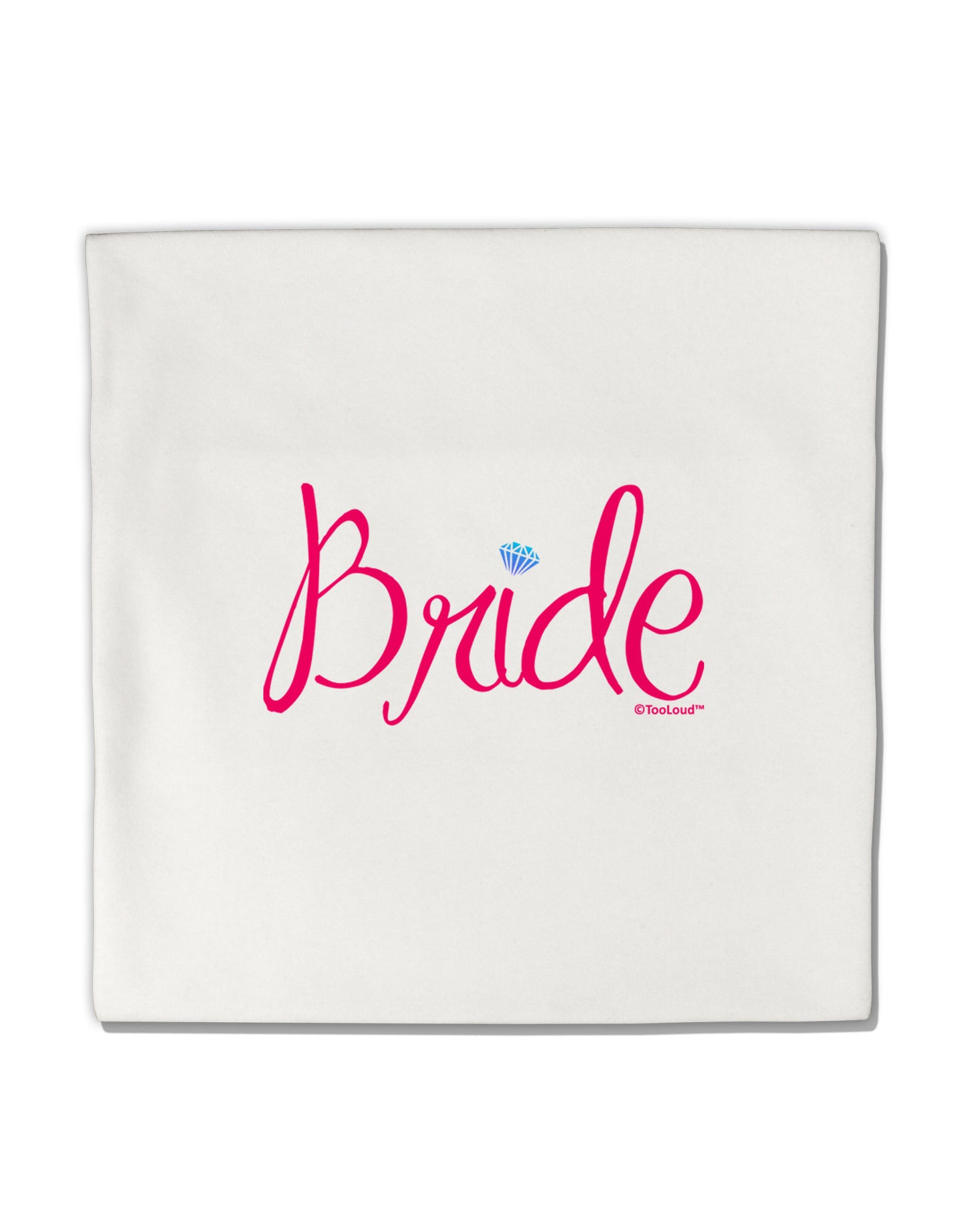 Bride Design - Diamond - Color Micro Fleece 14&#x22;x14&#x22; Pillow Sham-Pillow Sham-TooLoud-White-Davson Sales
