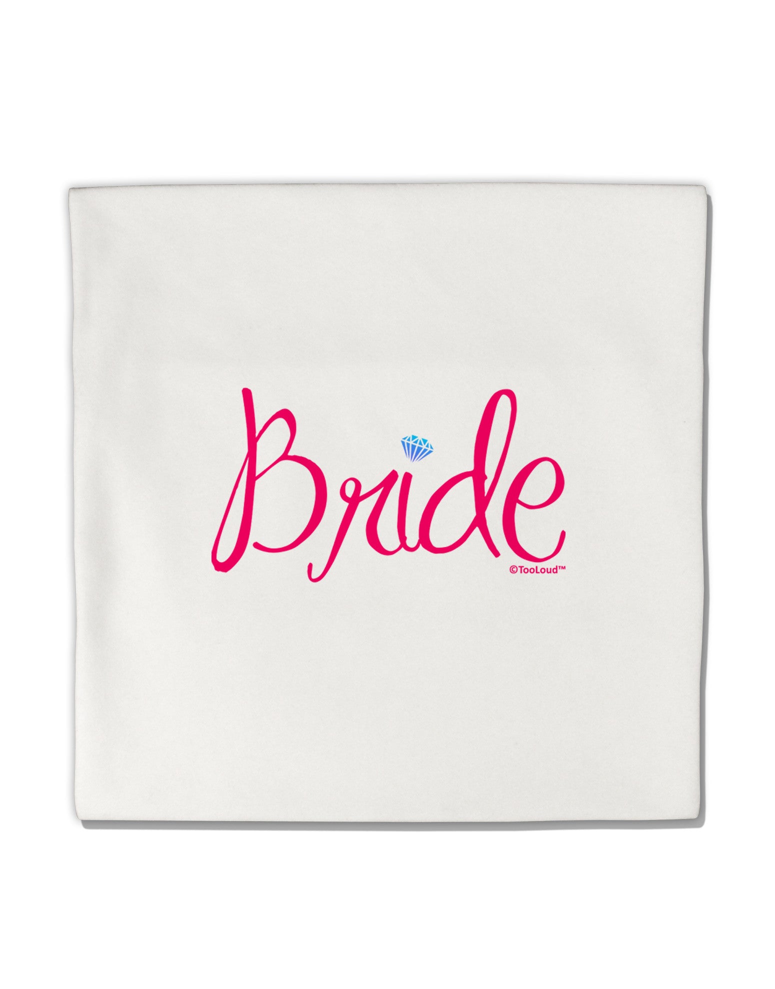 Bride Design - Diamond - Color Micro Fleece 14&#x22;x14&#x22; Pillow Sham-Pillow Sham-TooLoud-White-Davson Sales