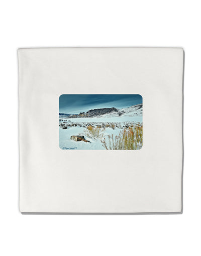 CO Snow Scene Micro Fleece 14&#x22;x14&#x22; Pillow Sham-Pillow Sham-TooLoud-White-Davson Sales