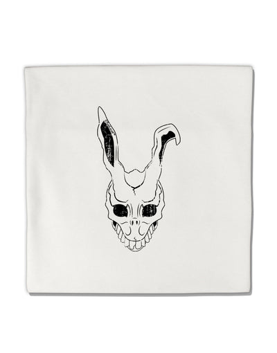 Scary Bunny Face White Distressed Micro Fleece 14&#x22;x14&#x22; Pillow Sham-Pillow Sham-TooLoud-White-Davson Sales