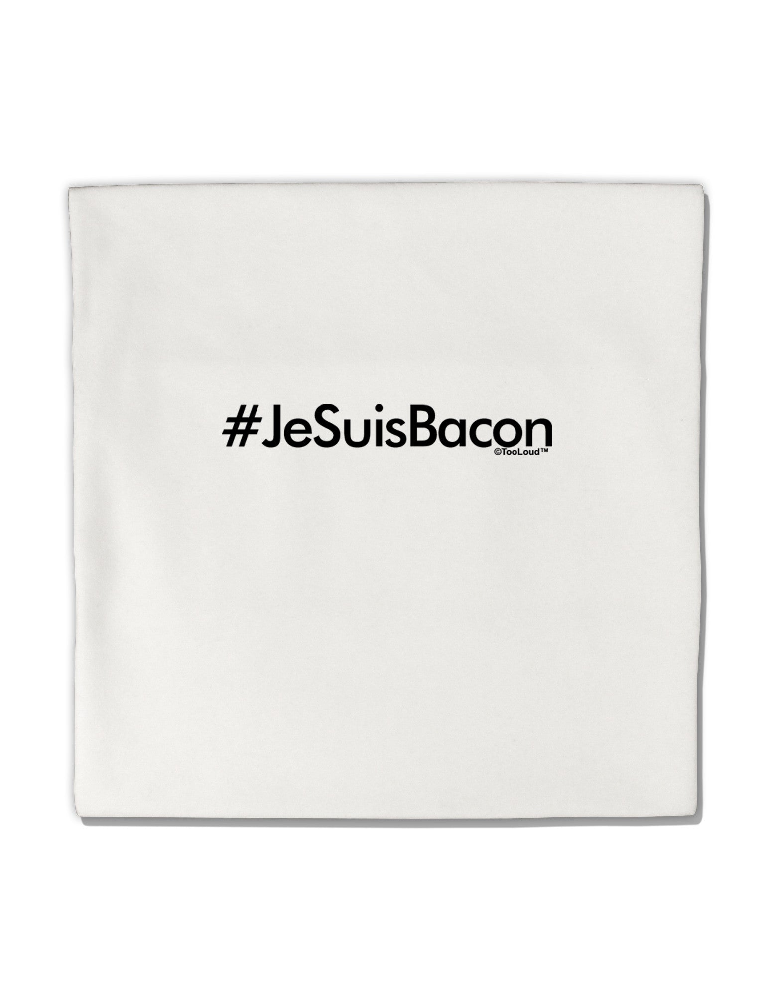 Hashtag JeSuisBacon Micro Fleece 14&#x22;x14&#x22; Pillow Sham-Pillow Sham-TooLoud-White-Davson Sales