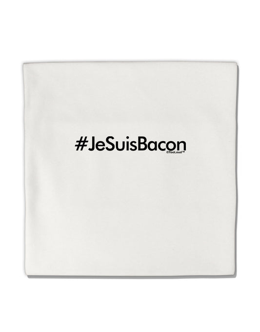 Hashtag JeSuisBacon Micro Fleece 14&#x22;x14&#x22; Pillow Sham-Pillow Sham-TooLoud-White-Davson Sales