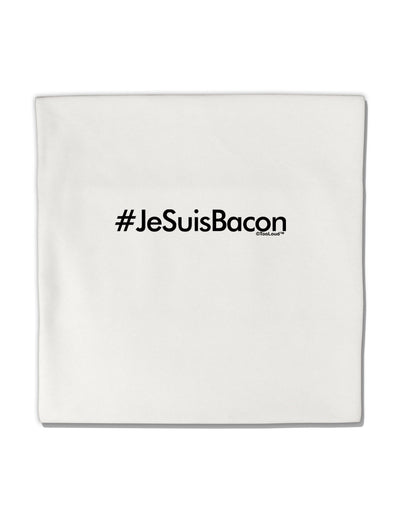 Hashtag JeSuisBacon Micro Fleece 14&#x22;x14&#x22; Pillow Sham-Pillow Sham-TooLoud-White-Davson Sales