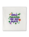 Only Veggies On My Plate Micro Fleece 14&#x22;x14&#x22; Pillow Sham-Pillow Sham-TooLoud-White-Davson Sales