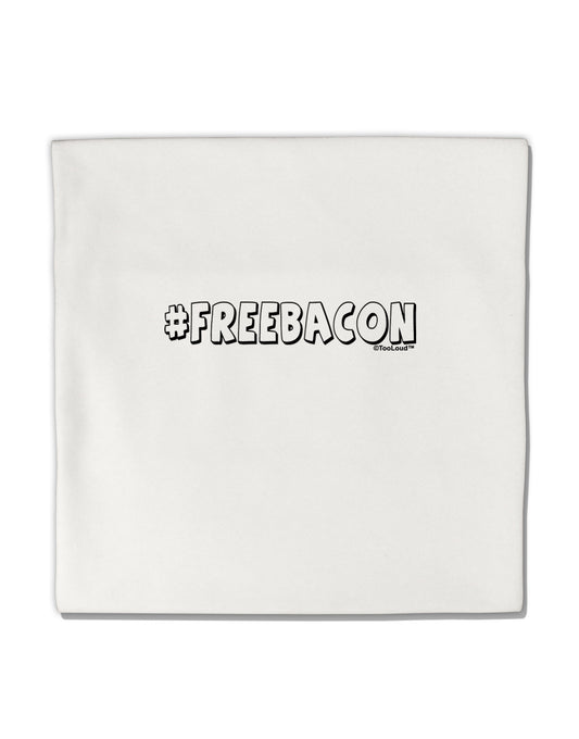 Hashtag Free Bacon Decorative Micro Fleece 14&#x22;x14&#x22; Pillow Sham-Pillow Sham-TooLoud-White-Davson Sales