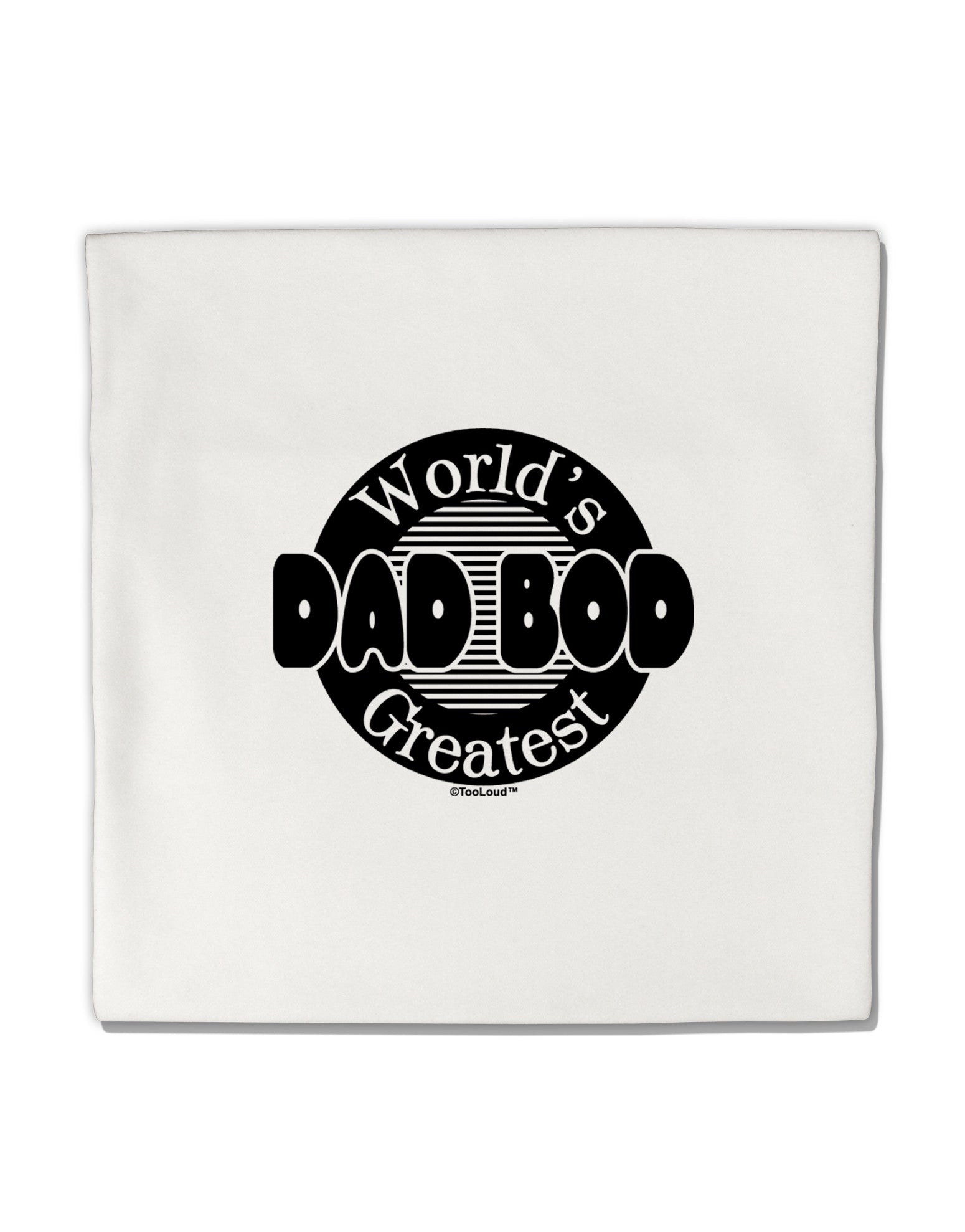 Worlds Greatest Dad Bod Micro Fleece 14"x14" Pillow Sham by TooLoud-Pillow Sham-TooLoud-White-Davson Sales