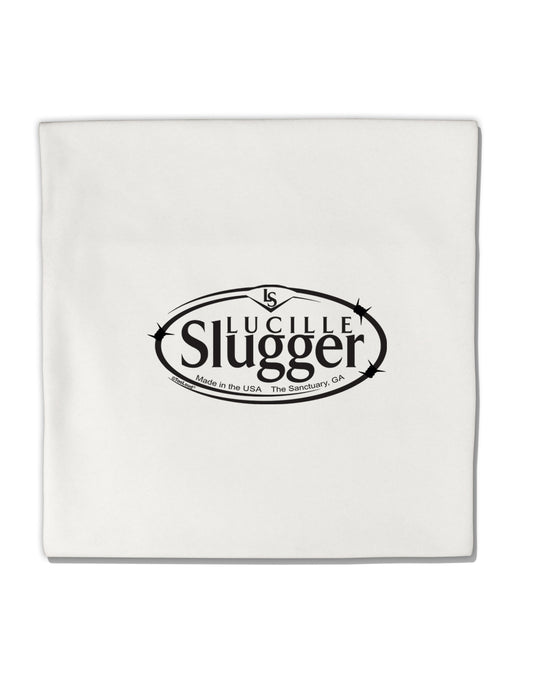 Lucille Slugger Logo Micro Fleece 14&#x22;x14&#x22; Pillow Sham by TooLoud-Pillow Sham-TooLoud-White-Davson Sales
