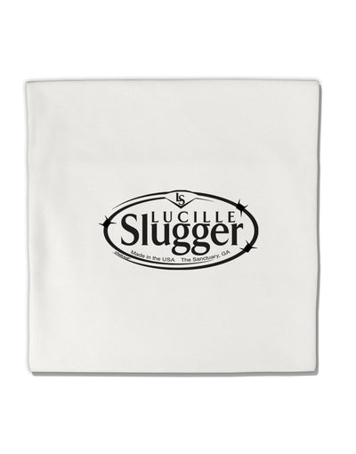 Lucille Slugger Logo Micro Fleece 14&#x22;x14&#x22; Pillow Sham by TooLoud-Pillow Sham-TooLoud-White-Davson Sales