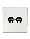 8-Bit Skull Love - Boy and Boy Micro Fleece 14&#x22;x14&#x22; Pillow Sham