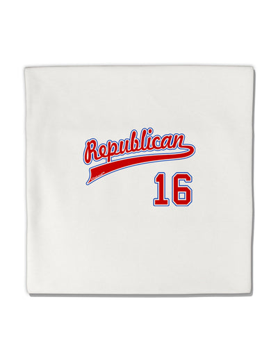 Republican Jersey 16 Micro Fleece 14&#x22;x14&#x22; Pillow Sham-Pillow Sham-TooLoud-White-Davson Sales