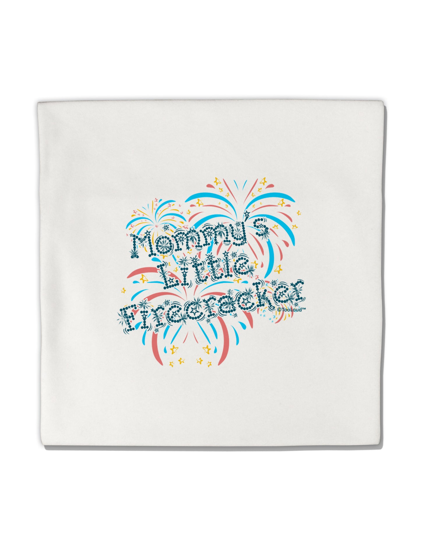 Mommy's Little Firecracker Micro Fleece 14"x14" Pillow Sham-Pillow Sham-TooLoud-White-Davson Sales