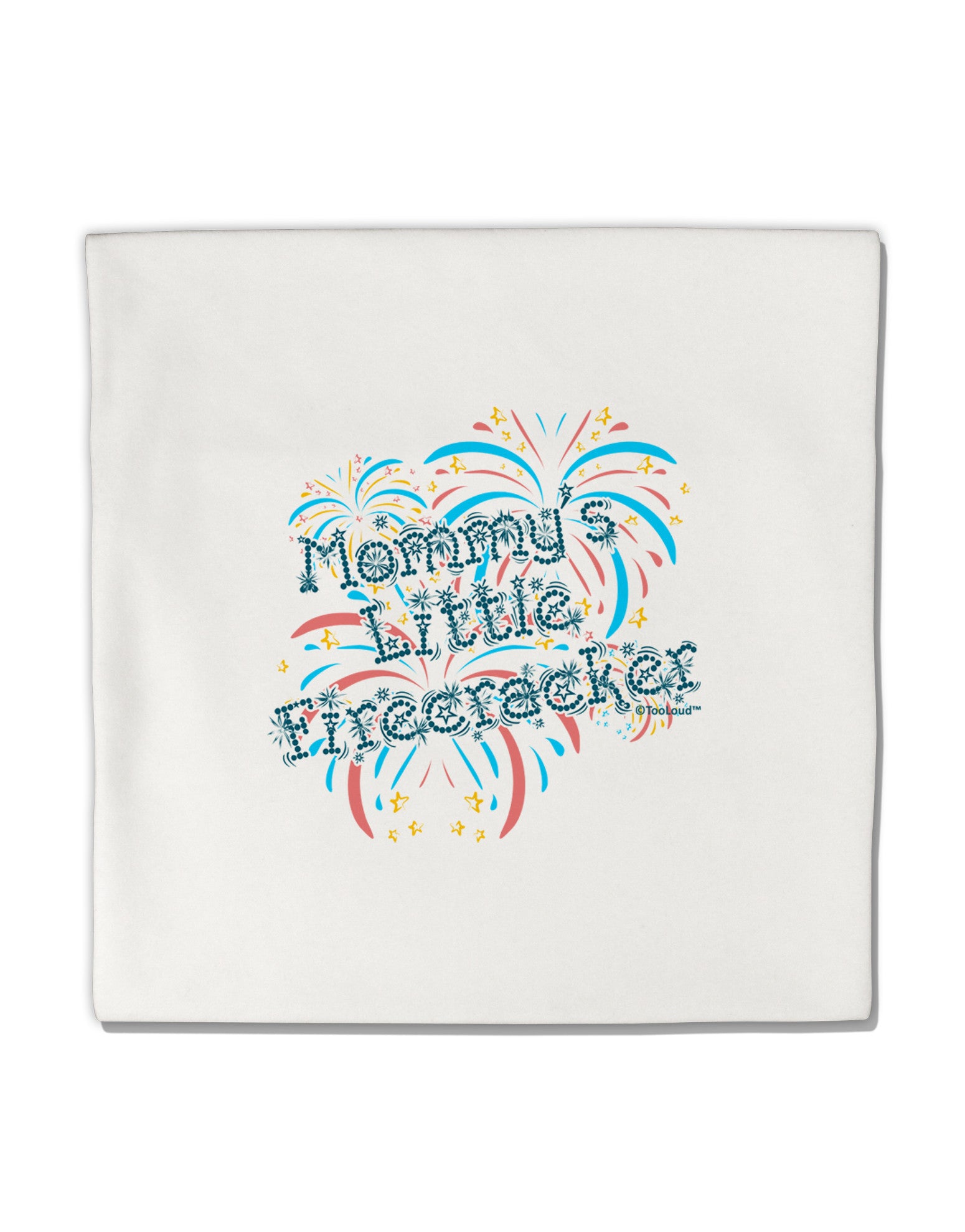 Mommy's Little Firecracker Micro Fleece 14"x14" Pillow Sham-Pillow Sham-TooLoud-White-Davson Sales