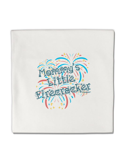 Mommy's Little Firecracker Micro Fleece 14"x14" Pillow Sham-Pillow Sham-TooLoud-White-Davson Sales