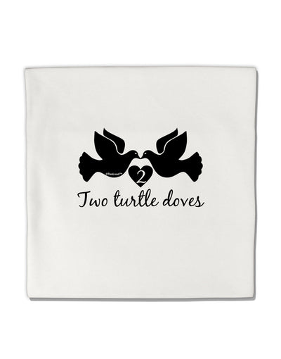 Two Turtle Doves Text Micro Fleece 14&#x22;x14&#x22; Pillow Sham-Pillow Sham-TooLoud-White-Davson Sales