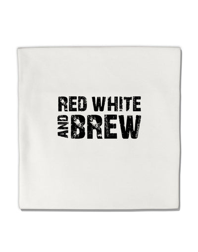 Red White and Brew Micro Fleece 14&#x22;x14&#x22; Pillow Sham by TooLoud-Pillow Sham-TooLoud-White-Davson Sales