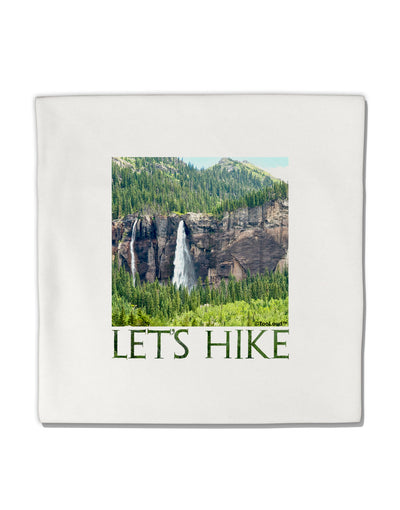 Beautiful Cliffs - Lets Hike Micro Fleece 14&#x22;x14&#x22; Pillow Sham by TooLoud-Pillow Sham-TooLoud-White-Davson Sales