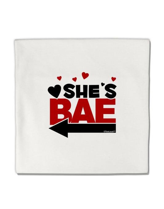 She's BAE - Left Arrow Micro Fleece 14"x14" Pillow Sham-Pillow Sham-TooLoud-White-Davson Sales