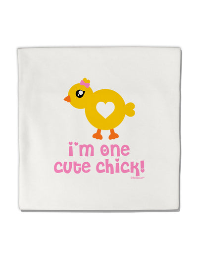 I'm One Cute Chick Micro Fleece 14&#x22;x14&#x22; Pillow Sham by TooLoud-Pillow Sham-TooLoud-White-Davson Sales