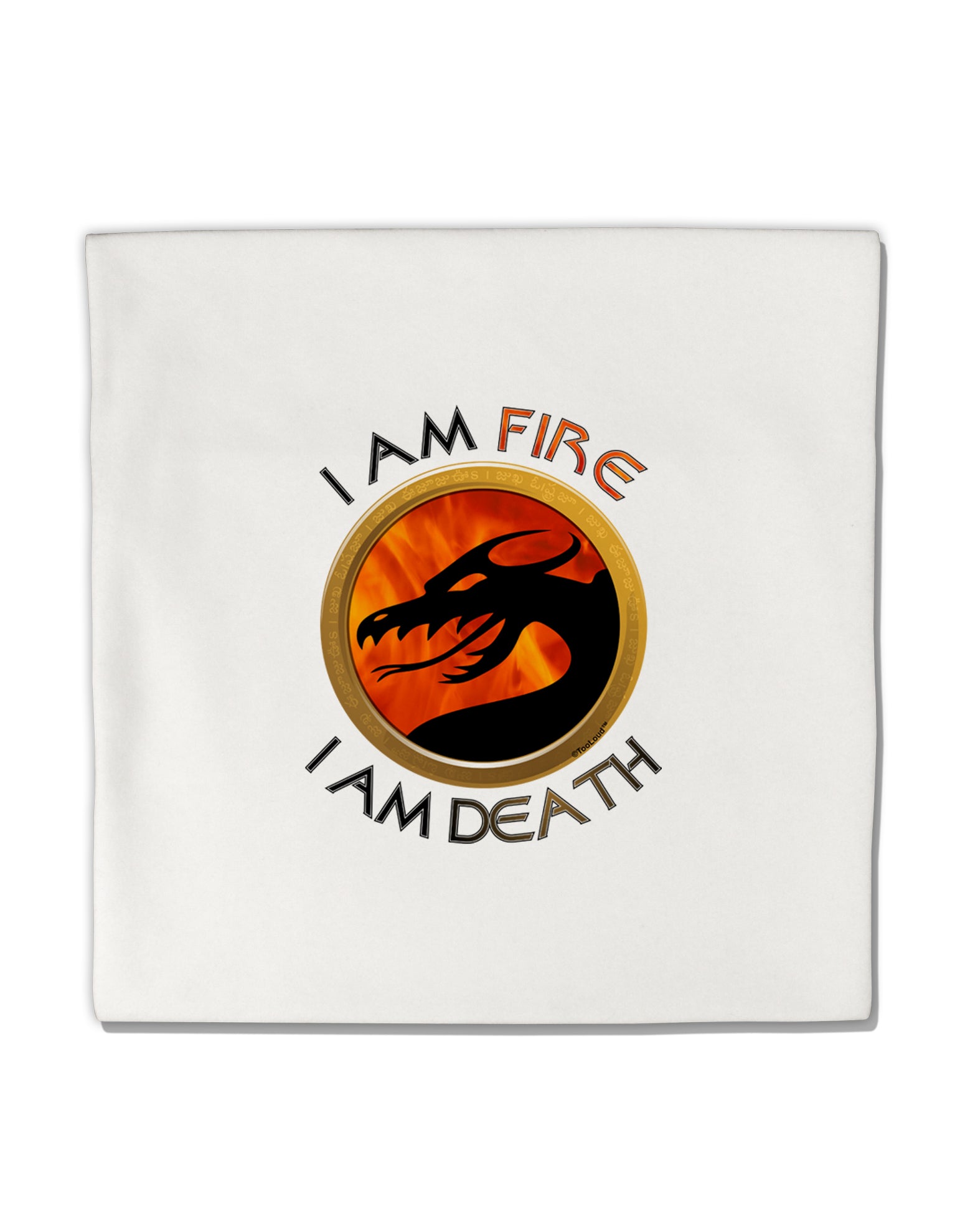 I Am Fire I Am Death Micro Fleece 14&#x22;x14&#x22; Pillow Sham by TooLoud-Pillow Sham-TooLoud-White-Davson Sales
