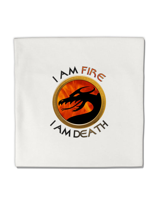 I Am Fire I Am Death Micro Fleece 14&#x22;x14&#x22; Pillow Sham by TooLoud-Pillow Sham-TooLoud-White-Davson Sales