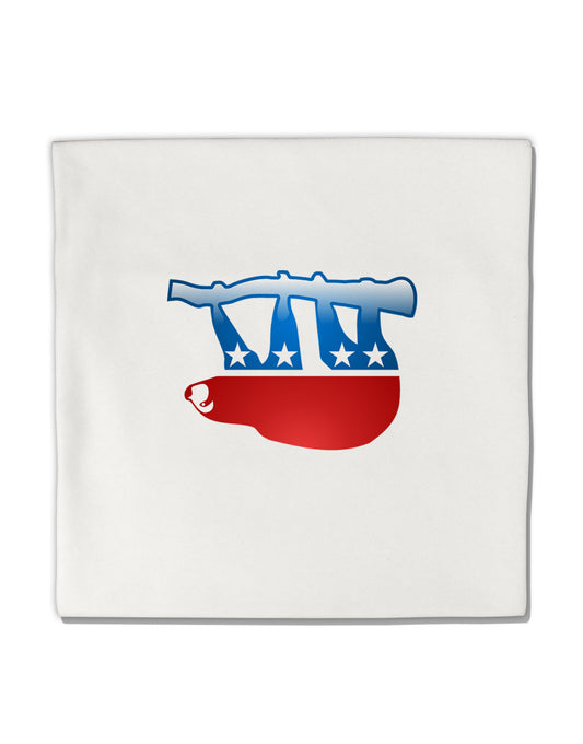 Sloth Political Party Symbol Micro Fleece 14&#x22;x14&#x22; Pillow Sham-Pillow Sham-TooLoud-White-Davson Sales