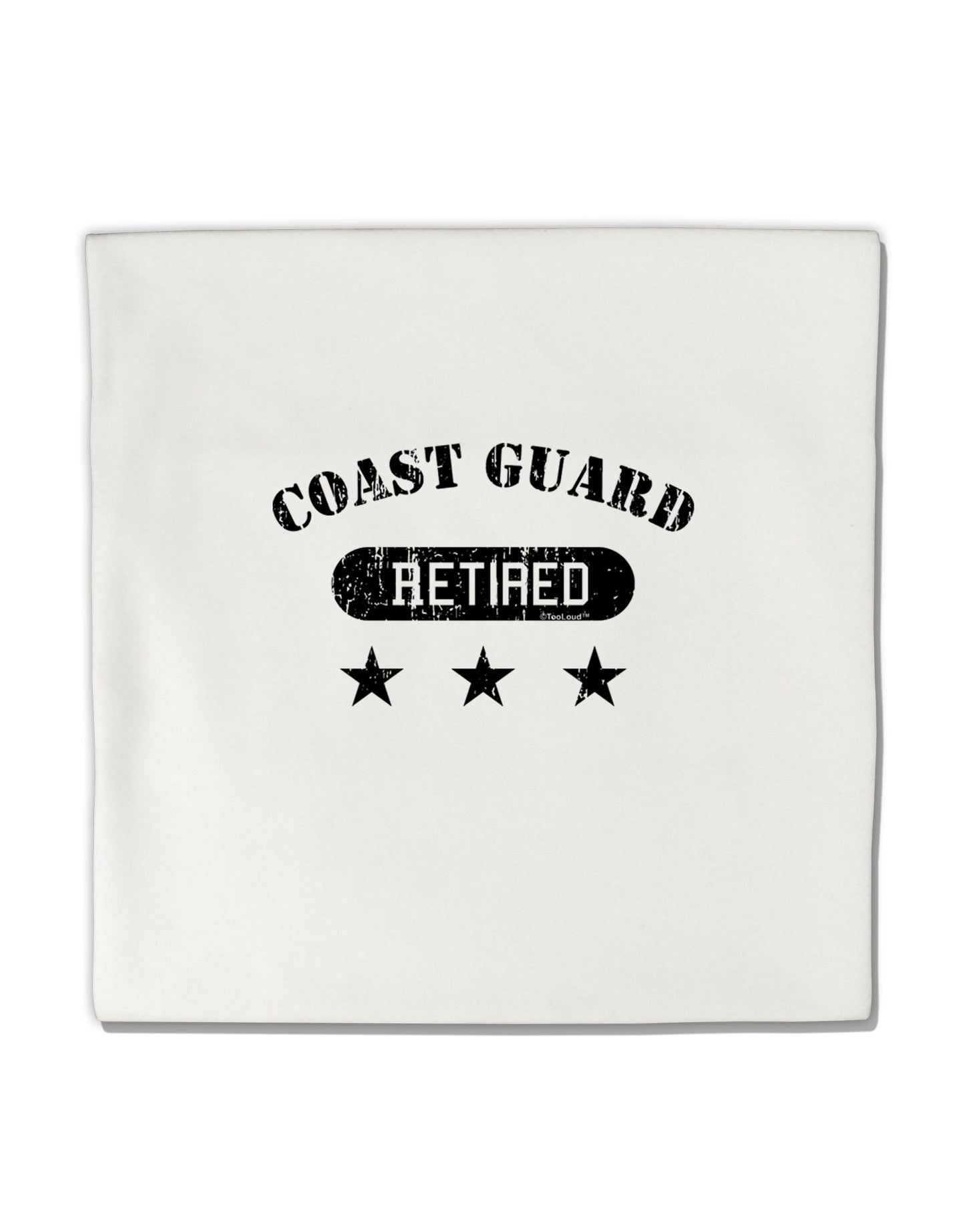 Retired Coast Guard Micro Fleece 14&#x22;x14&#x22; Pillow Sham by TooLoud-Pillow Sham-TooLoud-White-Davson Sales