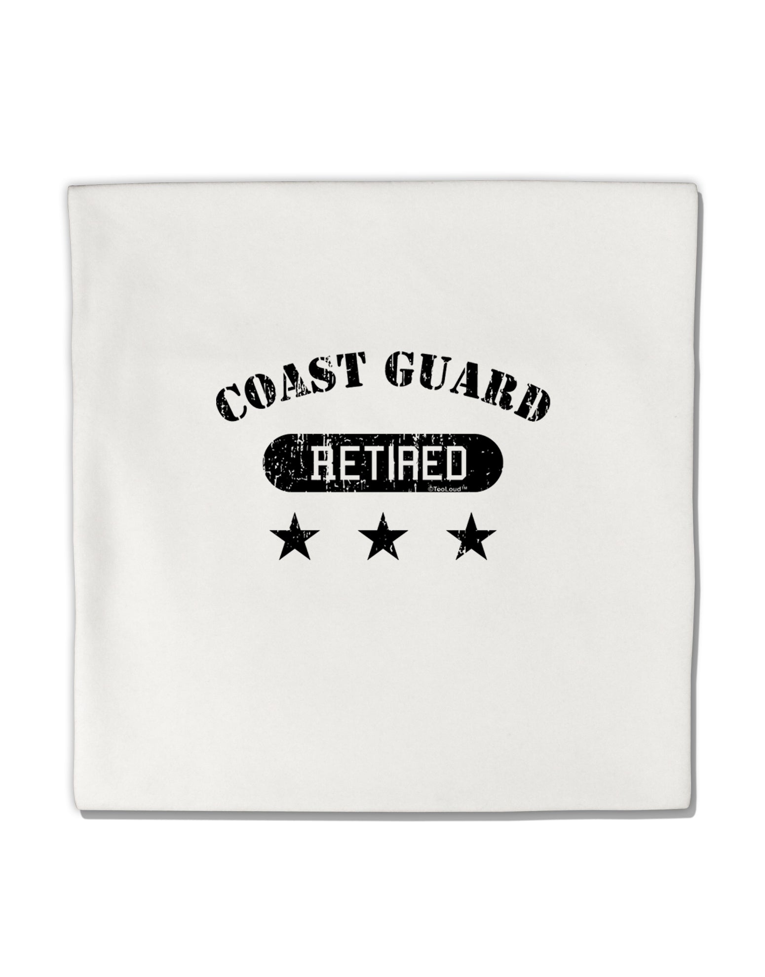 Retired Coast Guard Micro Fleece 14&#x22;x14&#x22; Pillow Sham by TooLoud-Pillow Sham-TooLoud-White-Davson Sales