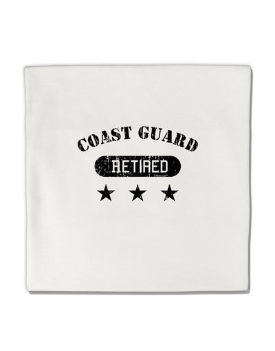 Retired Coast Guard Micro Fleece 14&#x22;x14&#x22; Pillow Sham by TooLoud-Pillow Sham-TooLoud-White-Davson Sales