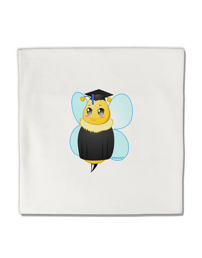 Graduation Bee Micro Fleece 14&#x22;x14&#x22; Pillow Sham by TooLoud-Pillow Sham-TooLoud-White-Davson Sales