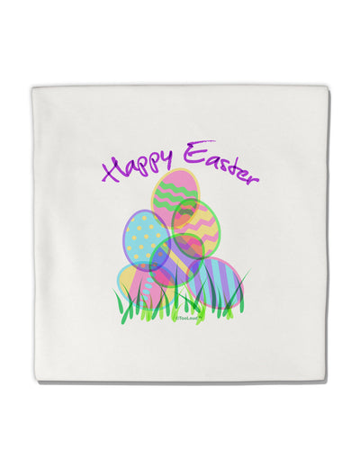 Happy Easter Gel Look Print Micro Fleece 14&#x22;x14&#x22; Pillow Sham-Pillow Sham-TooLoud-White-Davson Sales