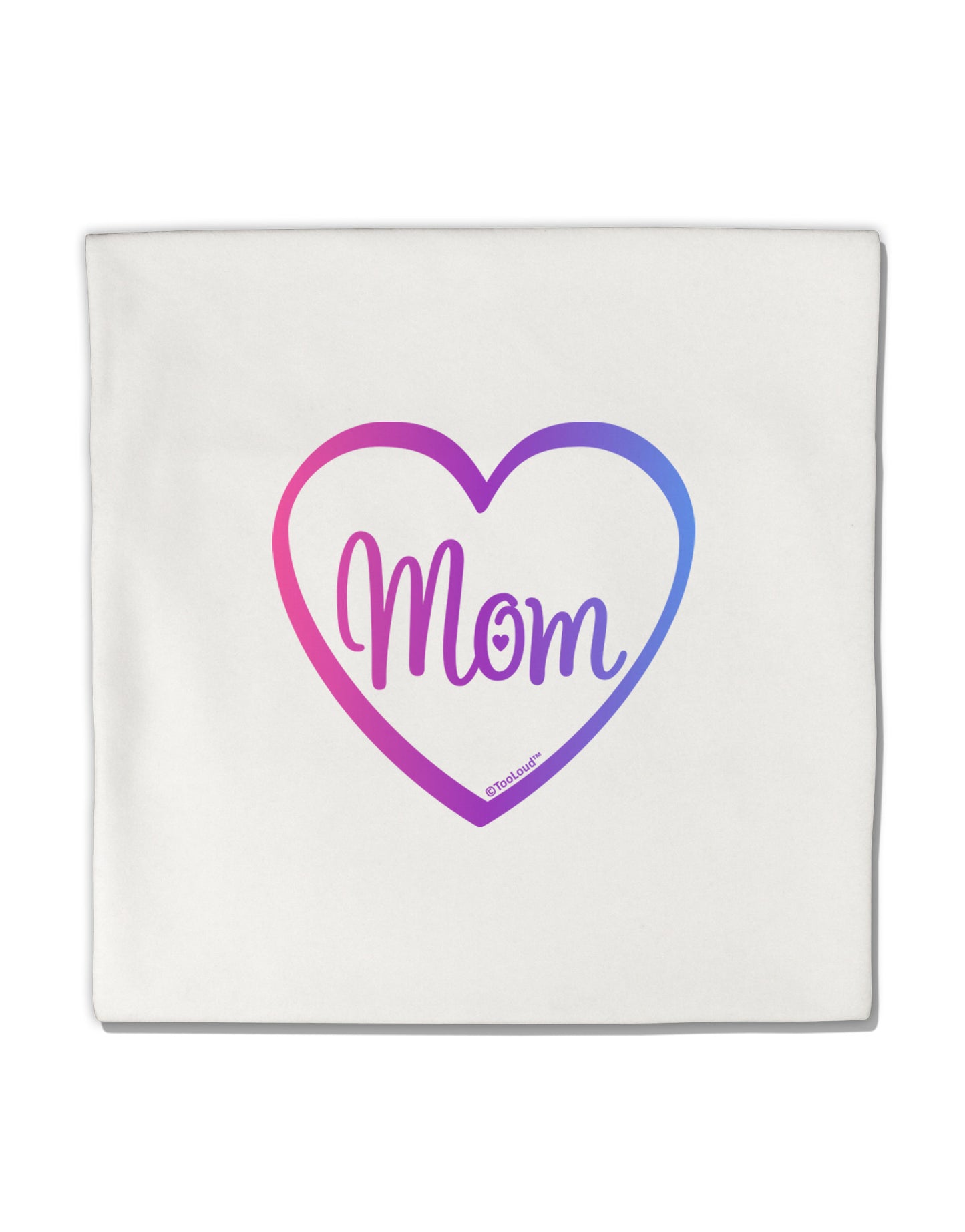 Mom Heart Design - Gradient Colors Micro Fleece 14"x14" Pillow Sham by TooLoud-Pillow Sham-TooLoud-White-Davson Sales