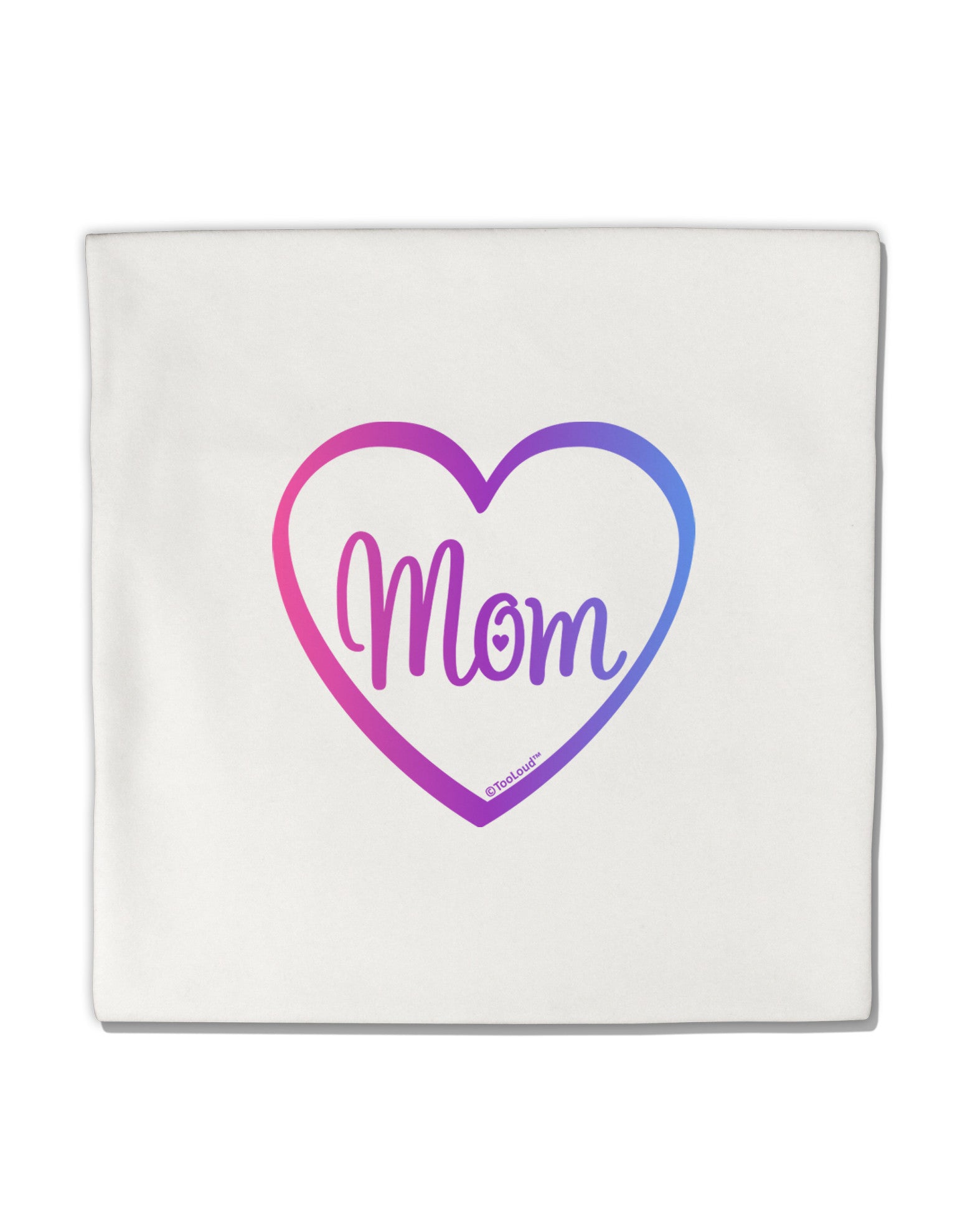 Mom Heart Design - Gradient Colors Micro Fleece 14"x14" Pillow Sham by TooLoud-Pillow Sham-TooLoud-White-Davson Sales
