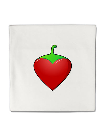 Chili Pepper Heart Micro Fleece 14&#x22;x14&#x22; Pillow Sham-Pillow Sham-TooLoud-White-Davson Sales