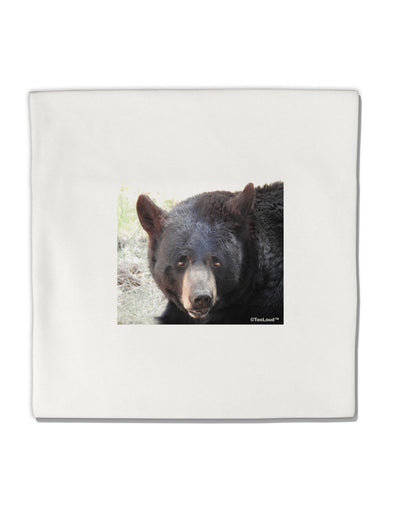 Staring Black Bear Micro Fleece 14&#x22;x14&#x22; Pillow Sham-Pillow Sham-TooLoud-White-Davson Sales