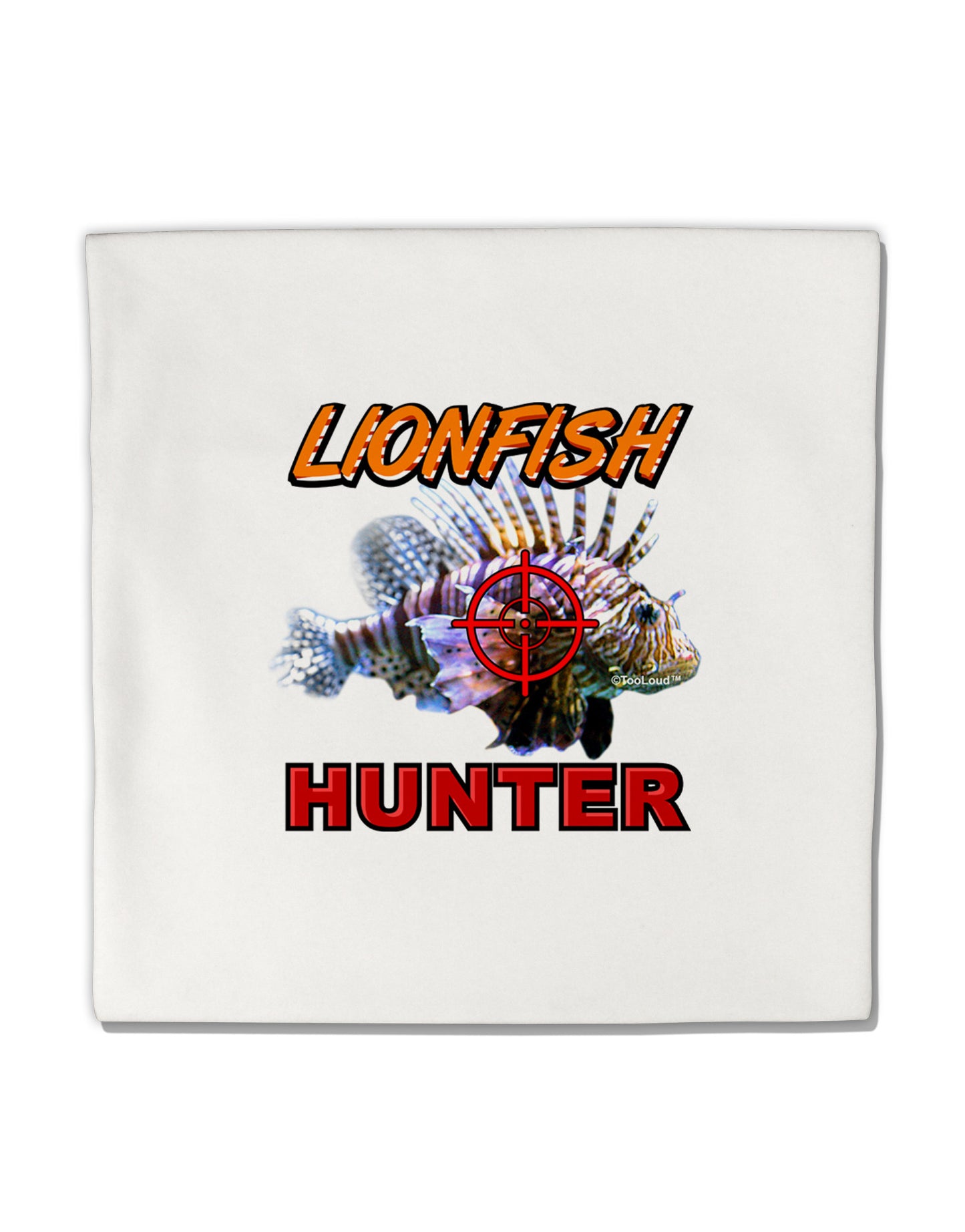 Lionfish Hunter Micro Fleece 14"x14" Pillow Sham-Pillow Sham-TooLoud-White-Davson Sales