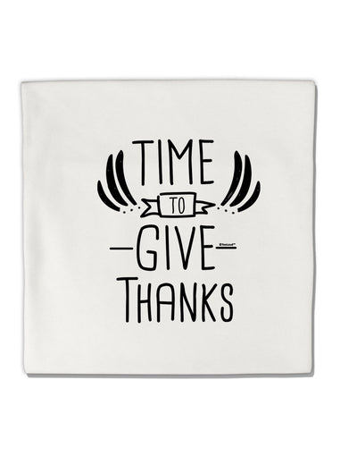 TooLoud Time to Give Thanks Micro Fleece 14 Inch x 14 Inch Pillow Sham-ThrowPillowCovers-TooLoud-Davson Sales