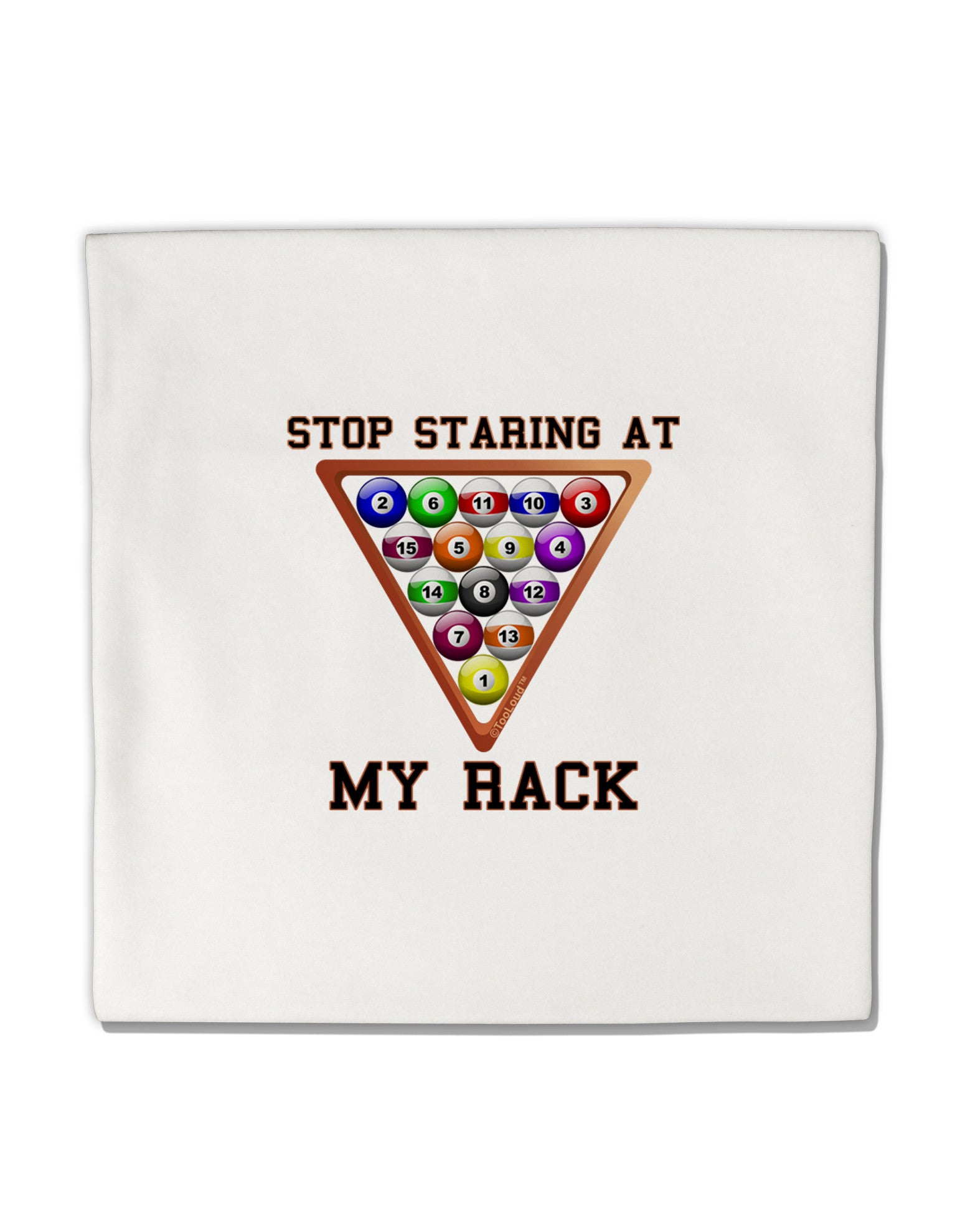 Stop Staring At My Rack - Pool Micro Fleece 14"x14" Pillow Sham-Pillow Sham-TooLoud-White-Davson Sales