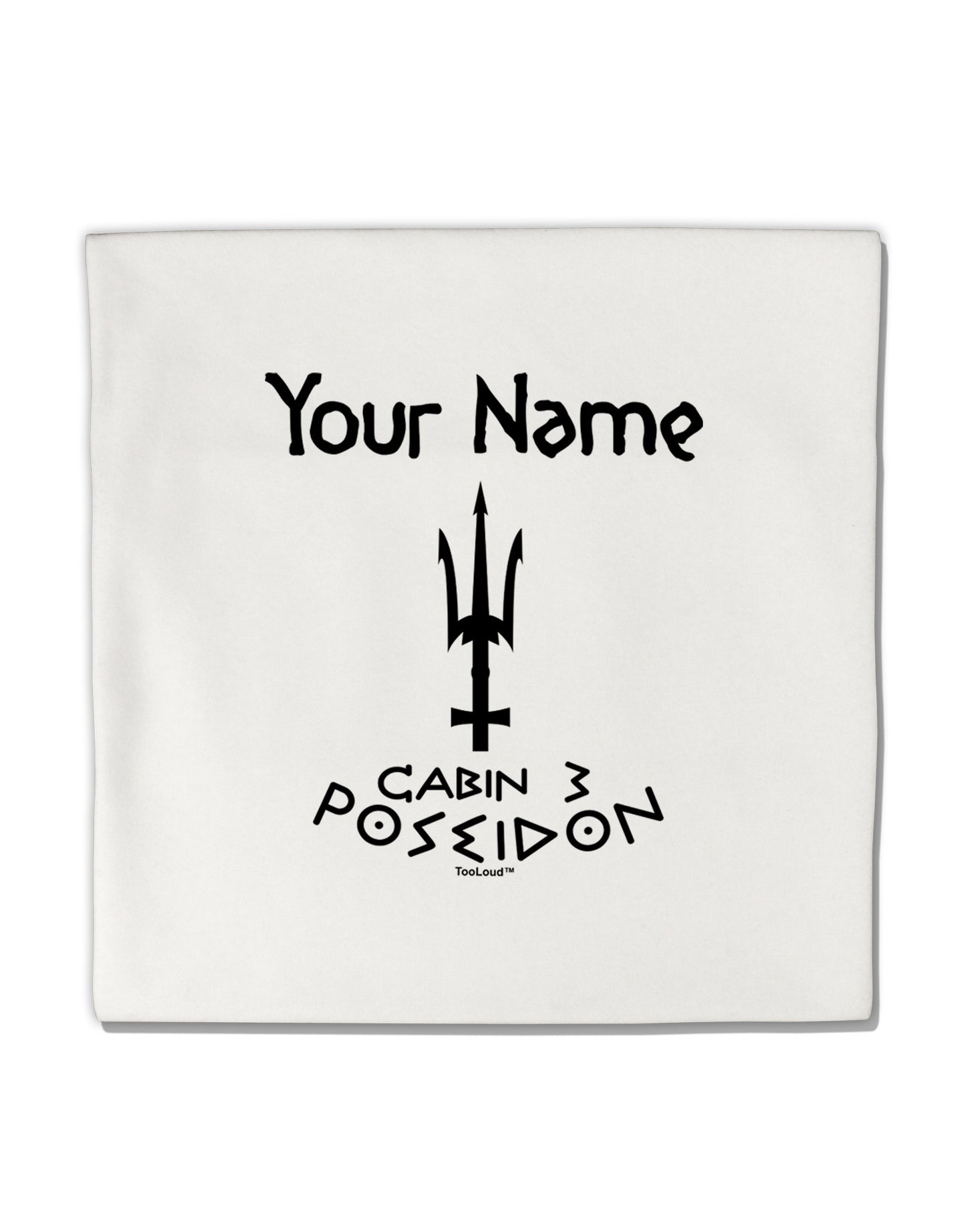 Personalized Cabin 3 Poseidon Micro Fleece 14"x14" Pillow Sham-Pillow Sham-TooLoud-White-Davson Sales