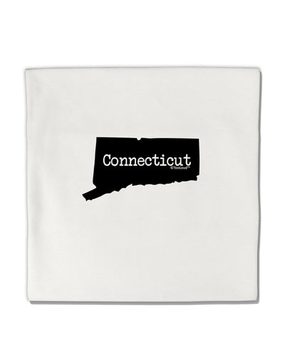 Connecticut - United States Shape Micro Fleece 14&#x22;x14&#x22; Pillow Sham-Pillow Sham-TooLoud-White-Davson Sales