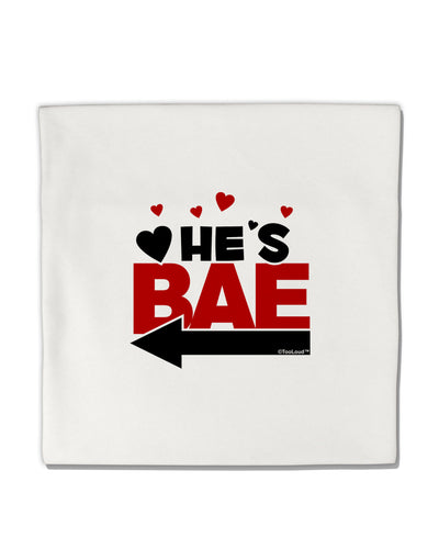 He's BAE - Left Arrow Micro Fleece 14&#x22;x14&#x22; Pillow Sham-Pillow Sham-TooLoud-White-Davson Sales