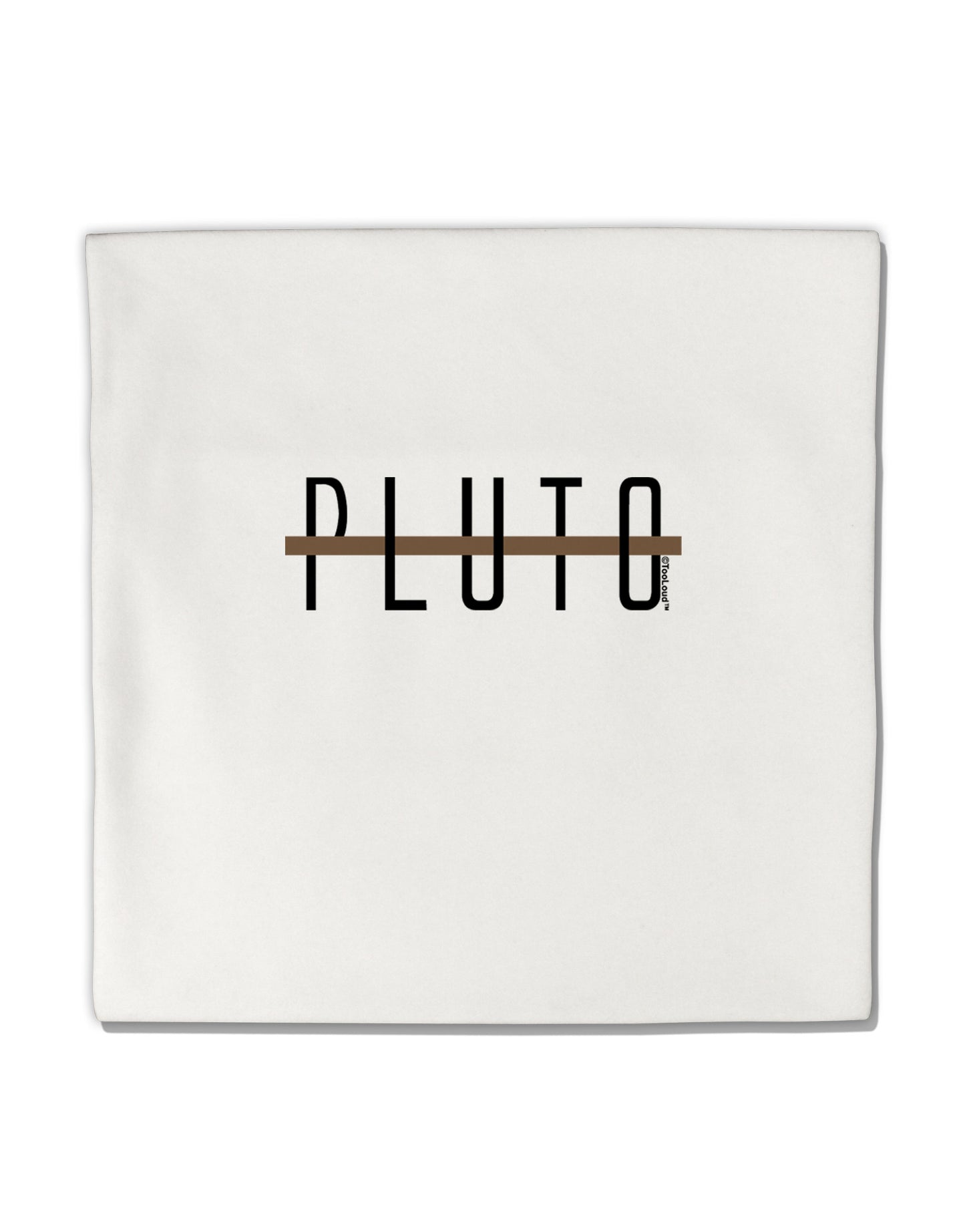 Planet Pluto Text Only Micro Fleece 14"x14" Pillow Sham by TooLoud-Pillow Sham-TooLoud-White-Davson Sales