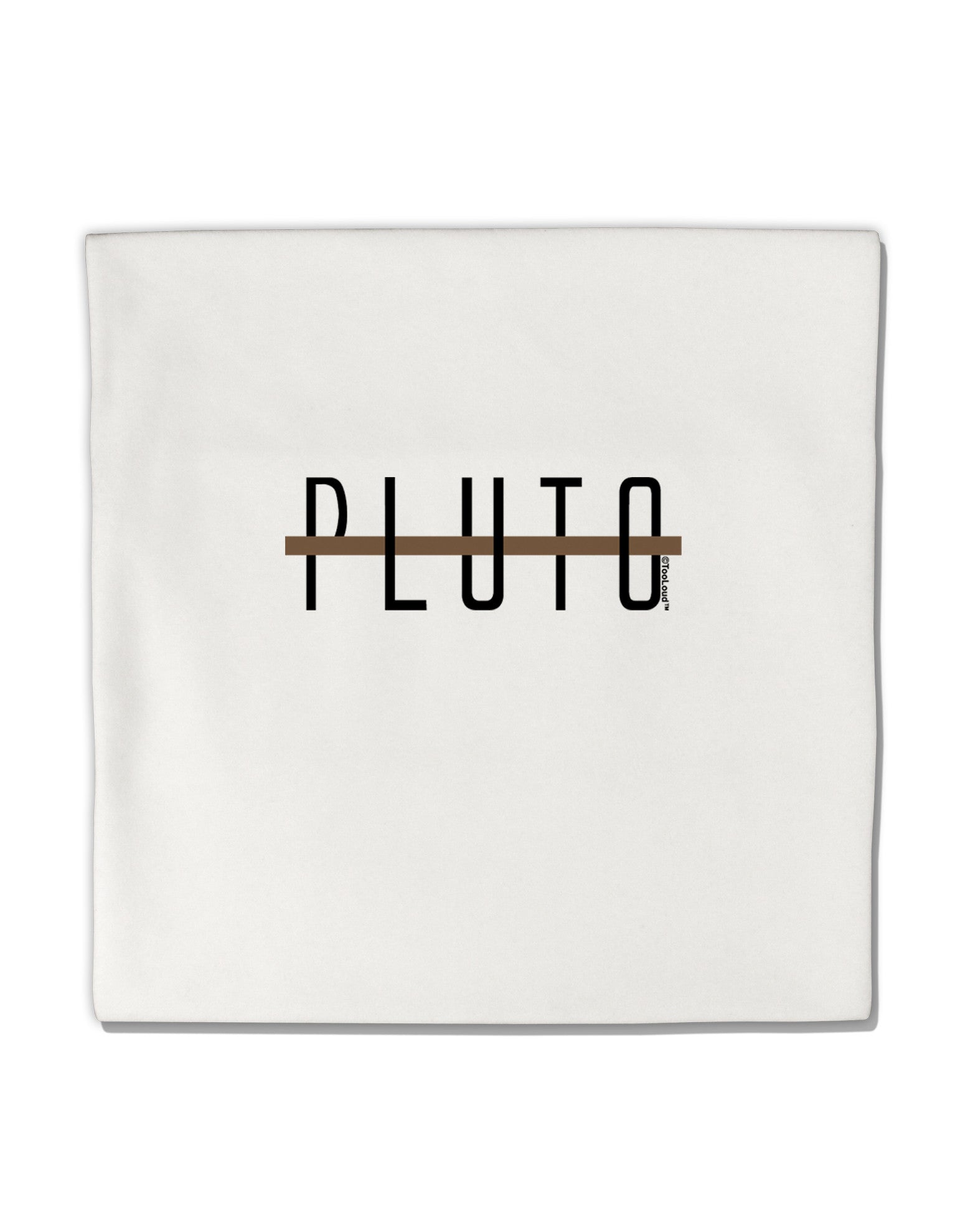 Planet Pluto Text Only Micro Fleece 14"x14" Pillow Sham by TooLoud-Pillow Sham-TooLoud-White-Davson Sales
