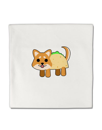 Cute Taco Dog Micro Fleece 14&#x22;x14&#x22; Pillow Sham-Pillow Sham-TooLoud-White-Davson Sales